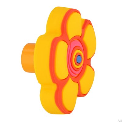 Furniture Knob H149 Yellow Rubber Flower
