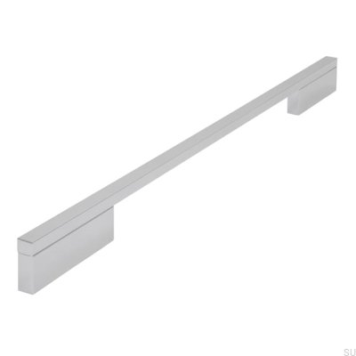 Elongated furniture handle 2110 288/384 Aluminum Chrome Polished