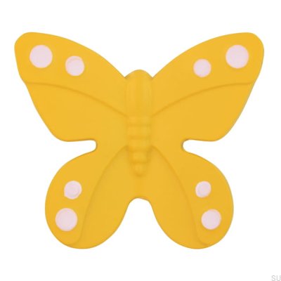 Furniture knob H143 Butterfly Plastic Yellow