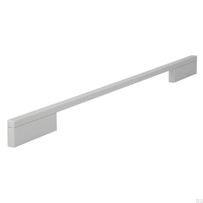 Elongated furniture handle 2110 320/416 Aluminum Brushed