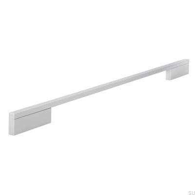 Elongated furniture handle 2110 384/480 Brushed aluminum