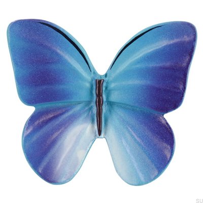 Furniture knob H044 Butterfly Plastic Blue