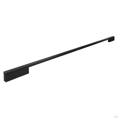 Elongated furniture handle 2110 640/736 Aluminum Black Matt