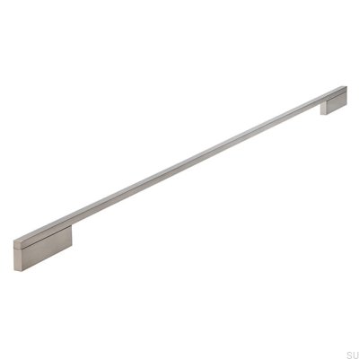 Elongated furniture handle 2110 640/736 Aluminum Silver Brushed