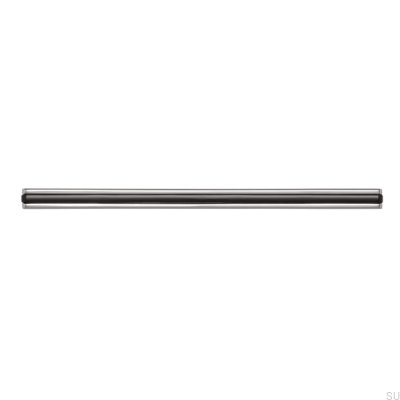 Elongated furniture handle 2170 128/160 Chrome Polished with Black