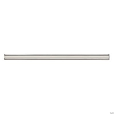 Elongated furniture handle 2170 128/160 Chrome Polished with White
