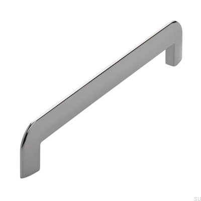 Elongated furniture handle 2182 160 Polished chrome
