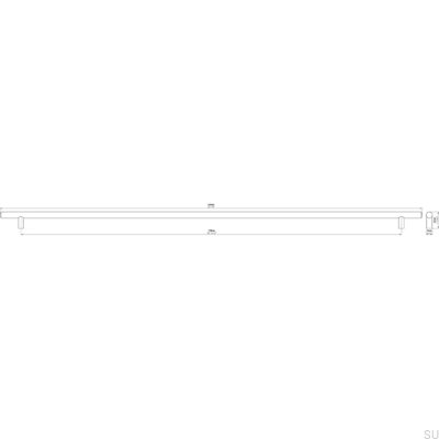 Elongated furniture handle 885 736 Matt Nickel