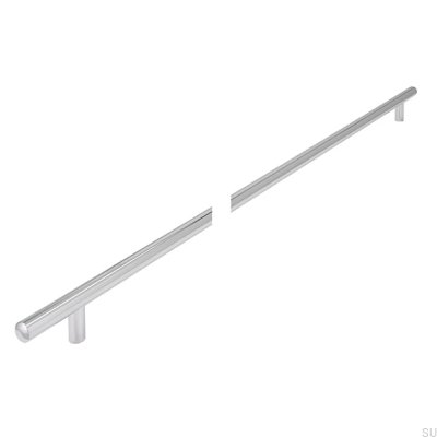 Elongated furniture handle 885 608 Polished chrome