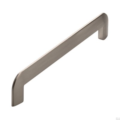 Elongated furniture handle 2182 160 Brushed silver