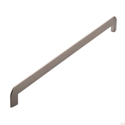 Elongated furniture handle 2182 320 Silver Brushed