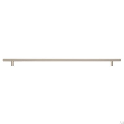 Elongated furniture handle 885 432 Silver Brushed