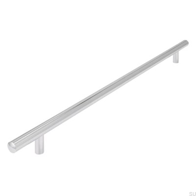 Elongated furniture handle 885 336 Polished chrome