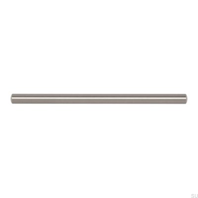 Elongated furniture handle 885 128 Brushed silver