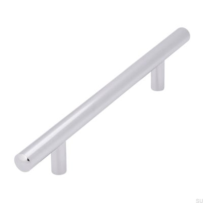 Elongated furniture handle 885 128 Polished chrome