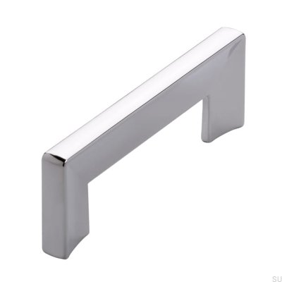 Elongated furniture handle 2183 96 Polished chrome