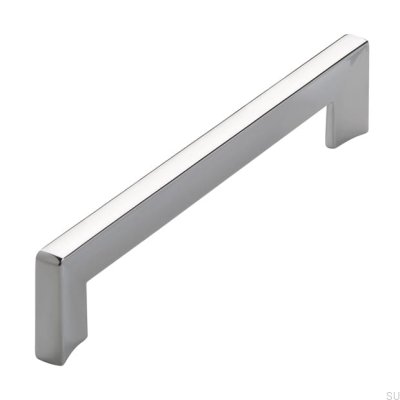 Elongated furniture handle 2183 160 Polished chrome