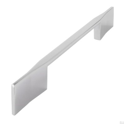 Elongated furniture handle 2197 128 Polished chrome