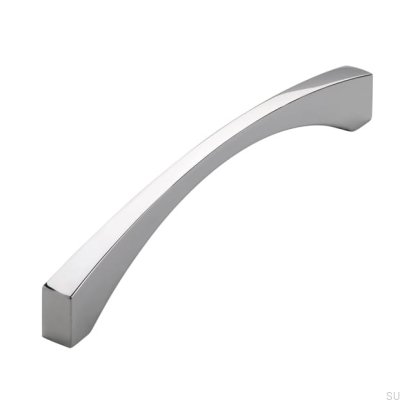 Elongated furniture handle 2198 160 Polished chrome