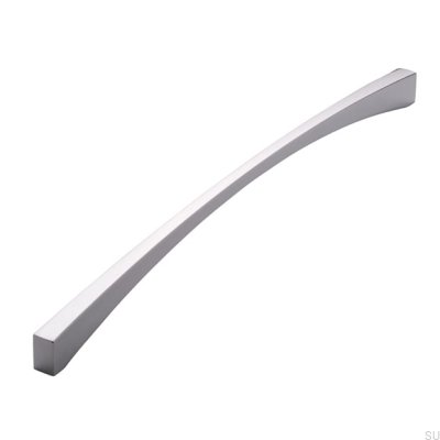 Elongated furniture handle 2198 320 Polished chrome