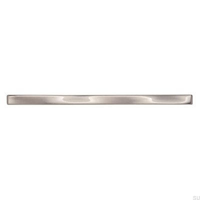 Elongated furniture handle 2210 128 Brushed silver