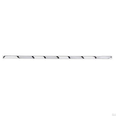 Elongated furniture handle 2210 256 Polished chrome