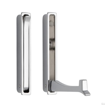 Recessed furniture hanger 2227 Polished chrome
