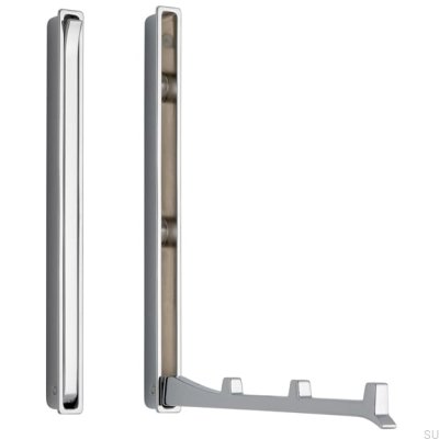 Recessed furniture hanger 2227 64 Polished chrome