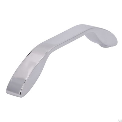 Elongated furniture handle 2266 128 Polished chrome