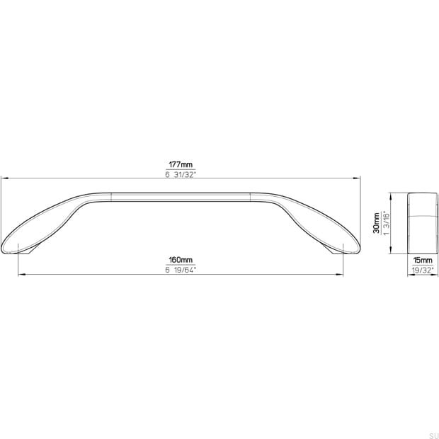 2266-177ZN21--Uchwyt-Meblowy-Podłużny-2266-160-Srebrny-Szczotkowany-Siro-Skandynawskie-Uchwyty_5