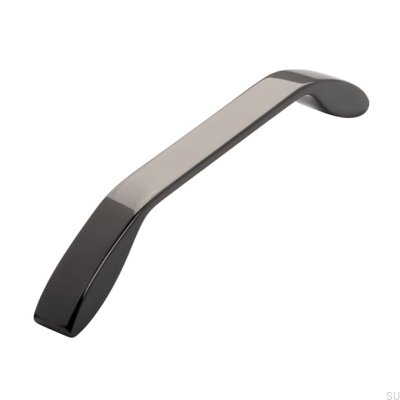 Elongated furniture handle 2266 160 Anthracite Polished