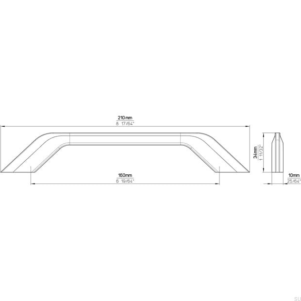 2267-211ZN1--Uchwyt-Meblowy-Podłużny-2267-160-Chrom-Polerowany-Siro-Skandynawskie-Uchwyty_6