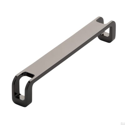 Elongated furniture handle 2285 160 Anthracite Polished