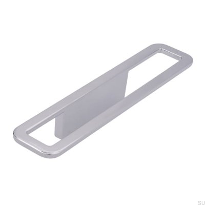 Elongated furniture handle 2306 64 Polished chrome