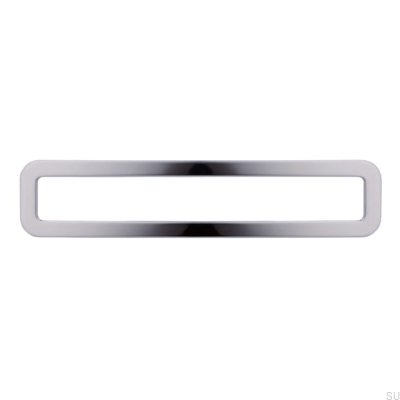 Elongated furniture handle 2306 64 Polished chrome