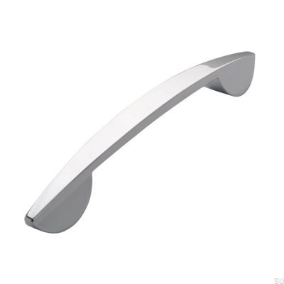 Elongated furniture handle 2307 160 Polished chrome