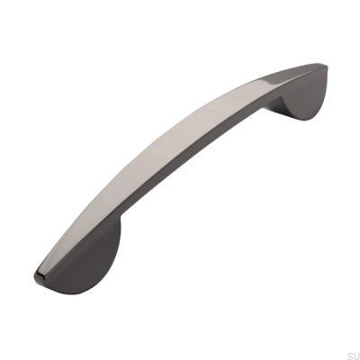 Elongated furniture handle 2307 160 Anthracite Polished
