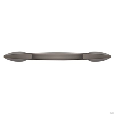 Elongated furniture handle 2307 160 Anthracite Polished