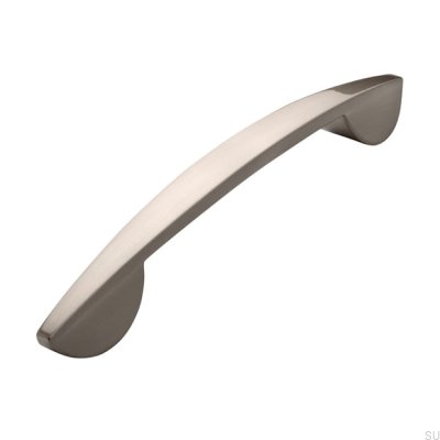 Elongated furniture handle 2307 160 Brushed silver