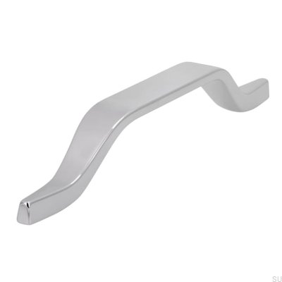 Elongated furniture handle 2318 160 Polished chrome