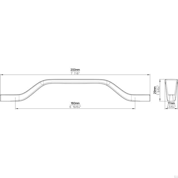 2318-200ZN74--Uchwyt-Meblowy-Podłużny-2318-160-Miedziany-Szczotkowany-Siro-Skandynawskie-Uchwyty_5