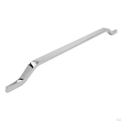 Elongated furniture handle 2318 320 Polished chrome