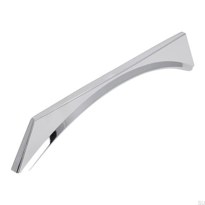 Elongated furniture handle 2341 160 Polished chrome
