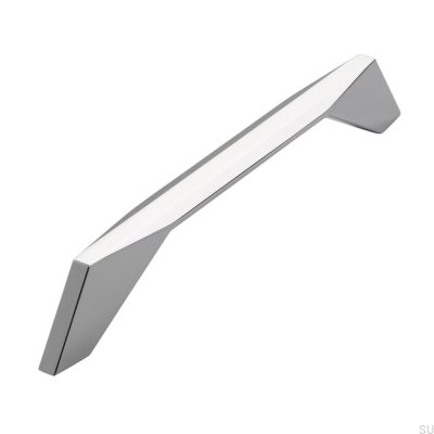 Elongated furniture handle 2343 160 Polished chrome