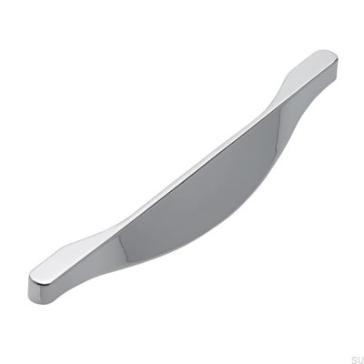 Elongated furniture handle 2356 160 Polished chrome