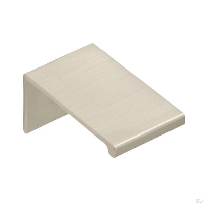 Elongated furniture handle 2446 Aluminum Silver Brushed