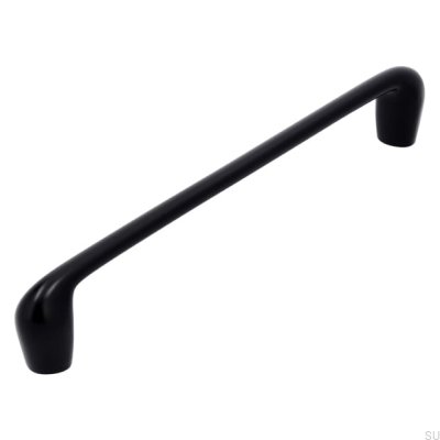 Elongated furniture handle 2474 160 Metal Black Matt
