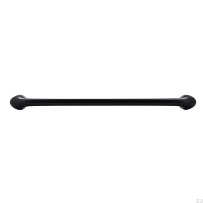 Elongated furniture handle 2474 160 Metal Black Matt