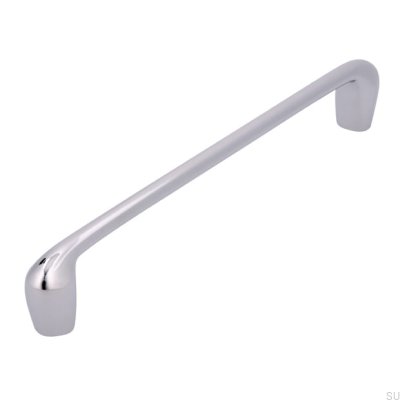 Elongated furniture handle 2474 160 Polished chrome