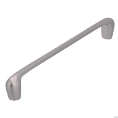 Elongated furniture handle 2474 160 Brushed silver